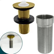 Válvula Dourada Lavatório ⅞ Cuba De Apoio Sobrepor 14cm Ralo De Pia Gold Inox Tampa De Silicone Alta Vedação Extensor De Válvula Lavabo 30mm Válvula Dourada Lavatório ⅞ Cuba De Apoio Sobrepor 14cm Ralo De Pia Gold Inox Tampa De Silicone Alta Vedação Extensor De Válvula Lavabo 30mm