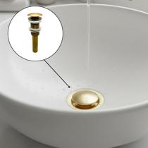 Válvula Dreno Pop Up de Escoamento Pia Cuba Cerâmica Louça Vidro Estilo Click Cor Vintage Bronze