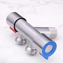 Válvula Dupla Registro Parede Cromada Fosca Saída 1/2 Água Quente Fria Fácil Instalação