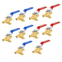 Válvula EFIELD Crimp Pex Brass 1/2 polegada de fechamento de porta completa x10