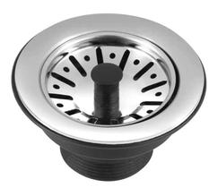 Válvula em Aço Inox P/ Pia Americana 3 x 1/2 C/ Cestinha