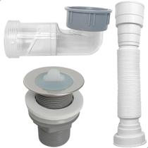 Válvula Escoamento 1 ¼ Abs E Sifão Pia Cuba Automatico Antiodor Antiinsetos Tubo de Drenagem Sanfonado Flexível Kit Ralo Pia Banheiro Lavatório Válvula Escoamento 1 ¼ Abs E Sifão Pia Cuba Automatico Antiodor Antiinsetos Tubo de Drenagem Sanfonado Flexível Kit Ralo Pia Banheiro Lavatório