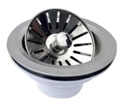 Válvula Escoamento Para Pia De Cozinha Americana 1.1/2 Inox - MAXFORTE