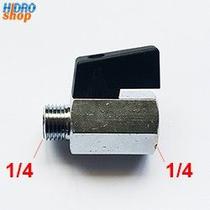 Válvula Esfera 1/4 Micro MxF - 80004 Válvula Esfera 1/4 Micro MxF - 80004