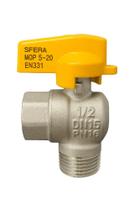 Válvula esfera a gas esfera 1/2 macho x femea emmeti Válvula esfera a gas esfera 1/2 macho x femea emmeti