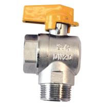 Válvula Esfera Angular Gás 1/2 Pol Macho/Fêmea Emmeti