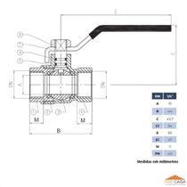 Válvula Esfera Fêmea X Fêmea 1/4 Industrial Ivm Italy