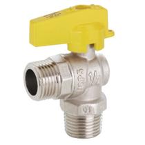 Válvula Esfera Gás Angular M/M 1/2" Pass. Reduzida - Emmeti - Kit com 2 unidades