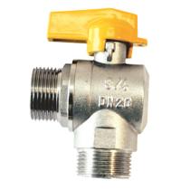 Válvula Esfera Gás M/M Angular Passagem Plena 1/2" Emmeti Kit com 2 unidades