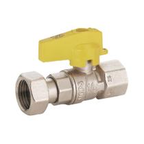 Válvula Esfera Gás Reta Fêmea 1/2"xF3/4"(Giratória) Emmeti