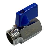 Válvula Esfera Macho e Fêmea Mini 1/2" Cromada