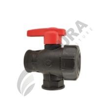Válvula Esfera Manual 3 Vias 1" com Fluxo Interrompido.
