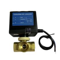 Válvula Esfera Motorizada 3 Vias 3/4" ON-OFF Retorno Elétrico ACTBV80S-320