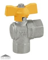 VÁLVULA ESFERA PASSAGEM PLENA ANGULAR 90 GÁS FxF BORBOLETA 1/2” X 1/2" VÁLVULA ESFERA PASSAGEM PLENA ANGULAR 90 GÁS FxF BORBOLETA 1/2” X 1/2"