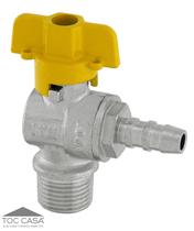 VÁLVULA ESFERA PASSAGEM PLENA ANGULAR 90 GÁS MxESPIGÃO ANGULAR 90º BORBOLETA 1/2” X 3/8" VÁLVULA ESFERA PASSAGEM PLENA ANGULAR 90 GÁS MxESPIGÃO ANGULAR 90º BORBOLETA 1/2” X 3/8"