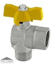 VÁLVULA ESFERA PASSAGEM PLENA ANGULAR 90 GÁS MxF BORBOLETA 1/2” X 1/2"