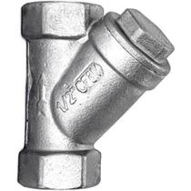 Válvula filtro y rosca 1/2" bsp aço inox 316 com tela dupla