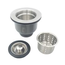 Válvula Higiênica Com Cesta Removível Inox Para Pia Americana Brazhu - 3 1/2 X 1.1/12