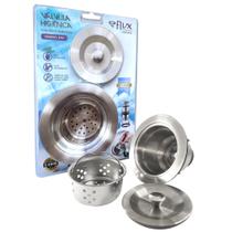 Válvula Higiênica com Cesto Removível de INOX de 4½ Flvx Hidro VH412 IN Válvula Higiênica com Cesto Removível de INOX de 4½ Flvx Hidro VH412 IN