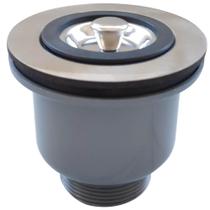 Válvula Higiênica De Pia Com Cesto Removível 3.1/2 Inox Flux