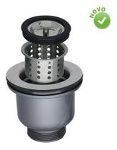 Válvula Inox Antirresíduo Com Cesto De Limpeza 3.1/2 Durín - DURIN Válvula Inox Antirresíduo Com Cesto De Limpeza 3.1/2 Durín - DURIN