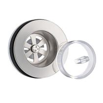 "válvula Inox Para Lavatório 2.1/2"" Tampa Plástica Emborrachada - Padova"