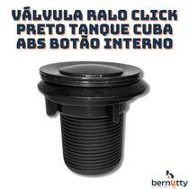 Válvula Inteligente Ralo Click Preto Tanque Cuba Abs Botão Interno - Luconi