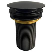 Válvula Lavatório Click Luxo Preto Fosco 1'1/4 Válvula Lavatório Click Luxo Preto Fosco 1'1/4