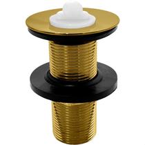 Válvula Lavatório Dourada Inox ⅞ Banheiro Ralo Para Pia 3cm Dourado Brilhoso Tampa Silicone Cuba Lavabo Gold