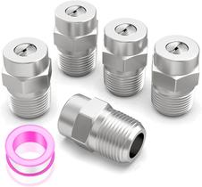 Válvula MEANLIN 1/4" NPT 40 Spray 4000 PSI em aço inoxidável, pacote com 5