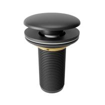 Valvula p/ Lavatório Redonda c/Click Grande Roco - Preto 1236 - 7/8