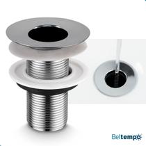 Válvula Padrão Ralo Para Cuba Pia Banheiro Inox Cromada Classic Beltempo