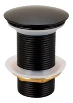 Válvula Para Banheiro e Lavatório Modelo Click Inox Mecanismo abre/fecha Cromado e Preto - 1/4 e 7/8