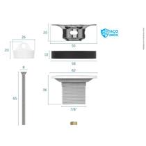 Válvula Para Lavatório Aba Aço Inox C/ Parafuso Blukit