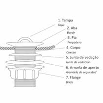 Válvula Para Lavátorio e Tanque Plástica Branca 1" (7/8)