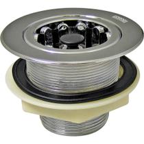 Válvula para Pia Americana 3.1/2" com Cesto Cromada - Astra