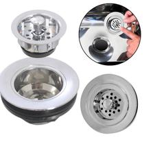 Válvula Para Pia Americana 3.1/2 Em Abs Resistente Cromado