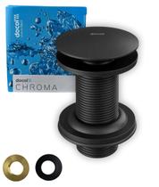 Válvula Para Saída Agua Docol Click Clack Onix 2,22cm Para Lavatório Acabamento Polido