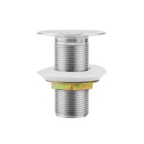 Válvula Pia Banheiro Lavatório Escoamento 7/8" S/Ladrão Metal Cor:Cromado CasaGrande Mundial