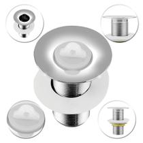 Válvula Pia Banheiro Lavatório Escoamento 7/8" S/Ladrão Metal Cor:Cromado CasaGrande Mundial