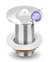 Válvula Pia Banheiro Lavatório Escoamento 7/8" S/Ladrão Metal Cor:Cromado