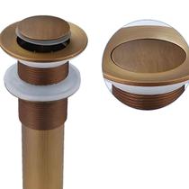 Válvula Pia Click Luxo Inteligente Inox Para Cuba Bronze