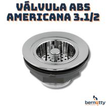 Válvula Pia Cozinha Americana Escoamento 3.1/2 ABS º Acabamento Cromado Cor Prateado