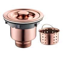 Válvula Pia Cozinha Inox 4.1/2 Ralo Com Cesto Removível