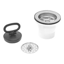 Válvula Pia Cuba Tramontina Inox Polipropileno Econômica 3" Válvula Pia Cuba Tramontina Inox Polipropileno Econômica 3"