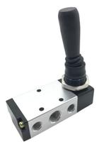 Válvula Pneumática 5/2 Vias Alavanca Trava 1/4 Bsp