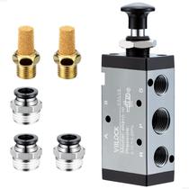 Válvula pneumática pneumática de alavanca manual VIILOCK 5 vias e 2 posições 3/8” NPT