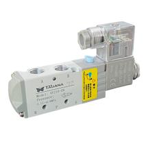 Válvula Pneumática Solenoide Cinza 1/4'' 5/2 Vias retorno Mola VS4V210-08CZ voltagem:110V Válvula Pneumática Solenoide Cinza 1/4'' 5/2 Vias retorno Mola VS4V210-08CZ voltagem:110V