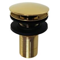 Válvula Ralo Click Luxo 7/8 Metal P/ Pia e Cuba Dourada