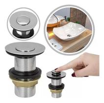 Válvula Ralo Click Metal Cromado Pia Lavatório Cuba 7/8 Válvula Ralo Click Metal Cromado Pia Lavatório Cuba 7/8